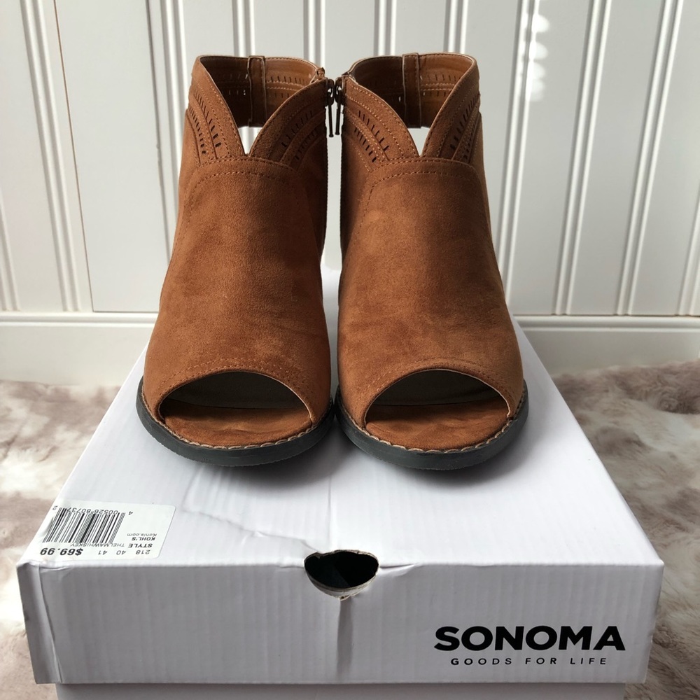 😍 Western Style Peep Toe Ankle Boots - Picture 2 of 10